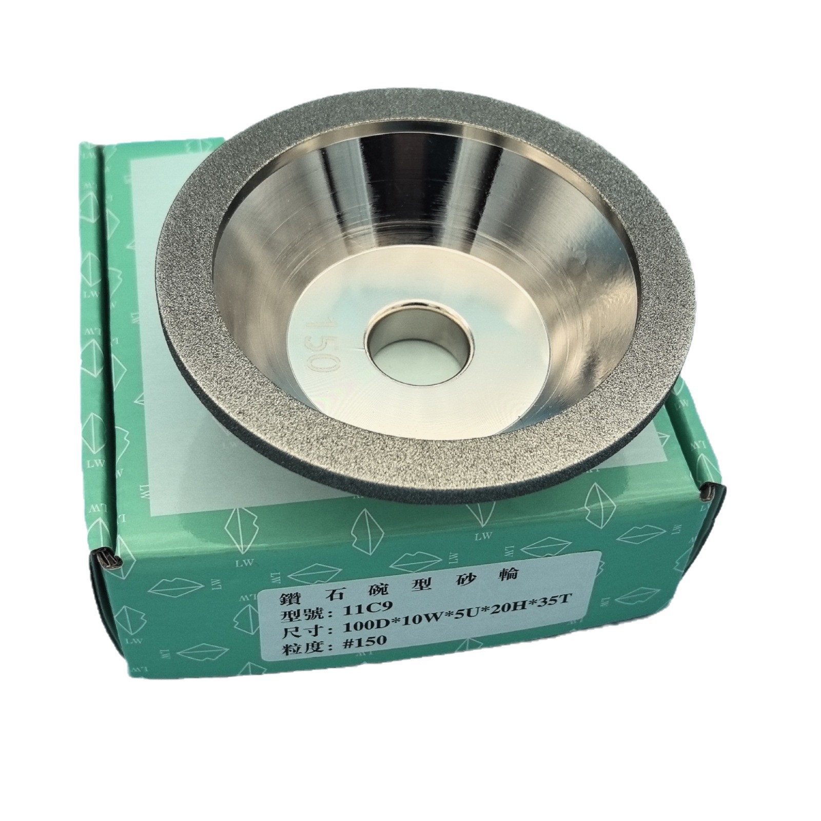 Electroplated diamond alloy bowl-shaped grinding wheel